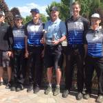 Contributed photo &mdash; South Whidbey boys golf finished second in the class 1A state championships on Wednesday at Sun Willows Golf Course in Pasco. From left to right: Gabe Jacobson-Ross, Ian Saunsaucie, Thorin Helmersen, head coach Steve Jones, Anton Klein and Ryan Wenzek.