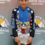 Contributed photo &mdash; Isaiah McClure, 11, won three state wrestling titles this year in Greco-Roman, freestyle and folkstyle.