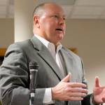 Record file &mdash; Langley&rsquo;s city attorney, Mike Kenyon of Kenyon Disend, speaks at a Langley City Council meeting in January.