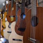 Kyle Jensen / The Record &mdash; Blue Sound Music offers instrument rentals for students and gear. The walls are stocked with ukuleles, saxophones, guitars and world instruments.