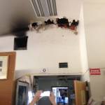 Justin Burnett/The Record &mdash; A fire at Senior Thrift in Freeland early Sunday began in the attic. The store is closed while damages are being assessed.