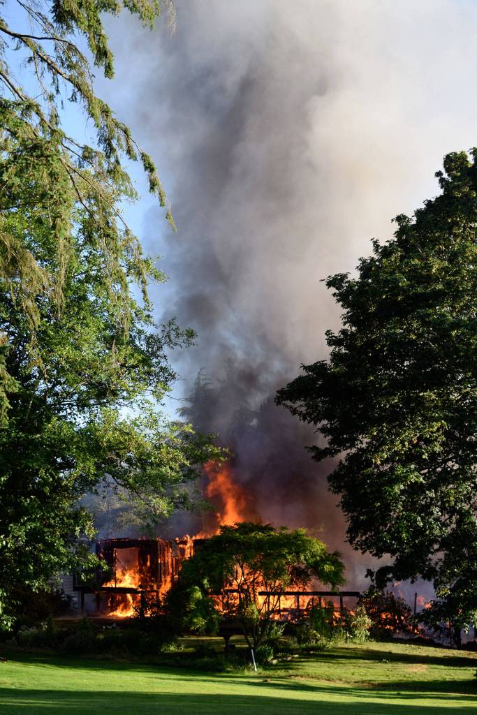 Kyle Jensen / The Record &mdash; Plumes of smoke could be seen from miles away.