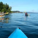 Kyle Jensen / The Record &mdash; Young paddlers will learn kayaking basics on Goss Lake during the first four days of camp, before hitting Saratoga Passage, pictured, on the final day.