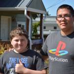 Matthew Smith, left, stands with his &ldquo;Big,&rdquo; James Lopez. The two have been matched for eight months as part of Big Brother Big Sister Island County&rsquo;s community-based mentoring program. Photo by Laura Guido/Whidbey News-Times