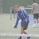 Evan Thompson / The Record                                South Whidbey sophomore Levi Buck is the Falcons&rsquo; top singles player, a position which he says comes with some pressure.