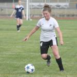 Evan Thompson / The Record &mdash; Falcon freshman Raven Winter scored one of South Whidbey six goals in a 6-0 win over Sultan on Saturday.