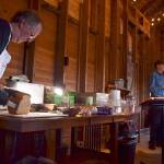 Kyle Jensen / The Record &mdash; Slow Food Whidbey Island President Mervyn Floyd, left, prepares samples during Hicken&rsquo;s first workshop. Hicken is a member of Slow Food, which centers around eating whole foods without processed ingredients.