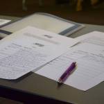 Kyle Jensen / The Record &mdash; Instructor Madison Seidler had writers jot down an eight point story arc, which serves as a sort of layout.