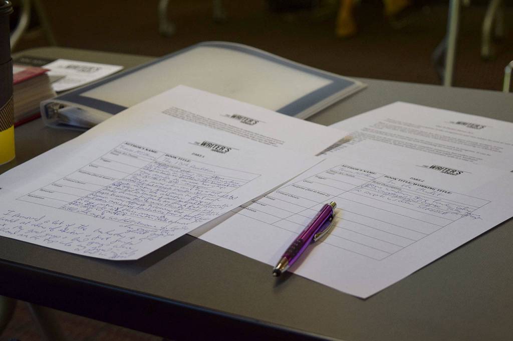 Kyle Jensen / The Record &mdash; Instructor Madison Seidler had writers jot down an eight point story arc, which serves as a sort of layout.