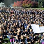 School district brings students together to rally against bullying