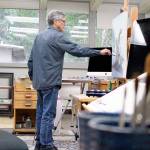 Evan Thompson / The Record &mdash; James Tennison is the newest tenant at the South Whidbey Community Center on the campus of Langley Middle School. The Langley resident and artist occupies a room in the Spencer Building behind Island Dance.