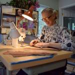 Kyle Jensen / The Record  Seamstress Patricia Francisco works on one of her many projects in her Langley studio. Francisco has built a following from her work on clothes from the 19th and early 20th century. Her customers have come from Dallas and even Dubai.