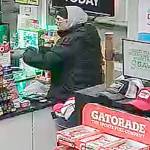 Image provided                                Police arrested a suspect in two armed robberies. The suspect resembles the robber seen in surveillance video.