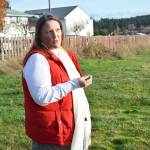 County Commissioner Jill Johnson discusses plans for a behavioral health crisis center and affordable housing complex on a piece of land in Oak Harbor. The county recently began the process of purchasing the land and are working to secure funding for construction. Photo by Laura Guido/Whidbey News-Times