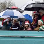 Kyle Jensen / The Record  A group of people young and old sang Silent Night from a truck bed.