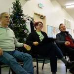 Kyle Jensen / The Record  The group sings Rhinestone Cowboy on Tuesday afternoon. From left to right: Martin, Watson and Raabe.