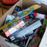 Evan Thompson / The Record  Col. Richard Buck Francisco Marine Corps League Detachment No. 1451 has been collecting toys for the past two months. Members set up donation boxes across Whidbey Island, from Greenbank to Clinton.