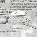Contributed image  David Price, owner of edit. on First Street, created a design schematics related to the parking dilemma on First Street. He believes there is a middle ground that would avoid cutting away more than half of the available parking spaces on the north side of the street.