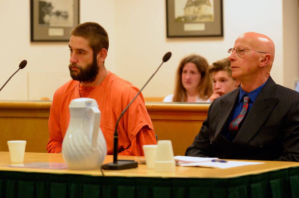 Justin Burnett / The Record  Jeffrey Lewellen, 30, sits in Island County County Superior Court as hes sentenced to 138 months in state prison for vehicular homicide.