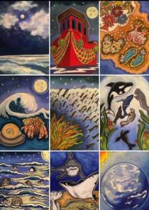 Susan Jensen drew creatures big and small and other sea world scenes for her book on global warming.