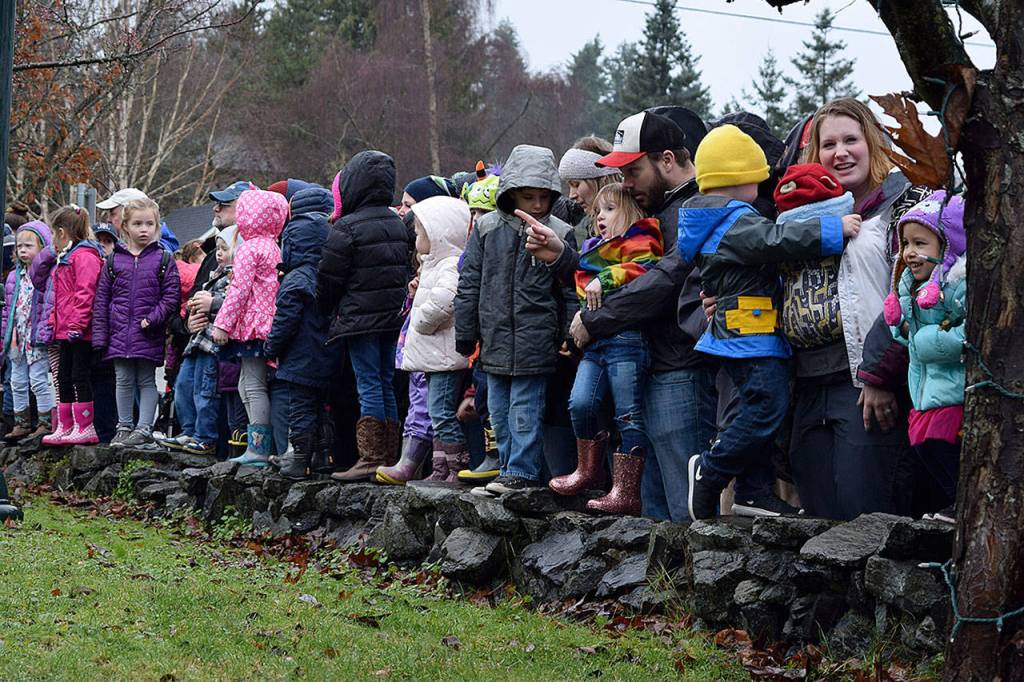 Kyle Jensen / The Record  Kids eagerly wait for the start of the kids scramble at Langley Park.