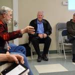 Kyle Jensen / The Record  A handful of irritated neighbors attended Wednesdays monthly park commissioner meeting to voice their discontent over a new path in Trustland Trails.