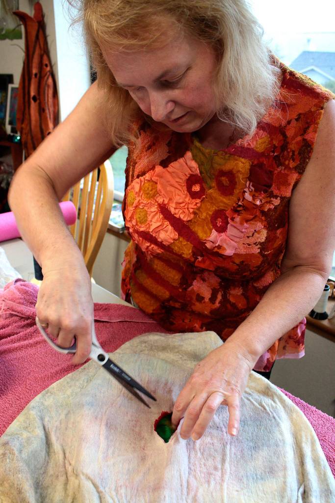 Fabric and felt artist Janet King says her surroundings inspire her patterns and design. Photo provide by Wodjenski Creative