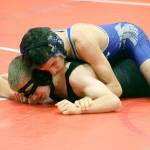 Evan Thompson / The Record  Freshman Drew Aposhyan won the District 1 championship at 113 pounds Saturday. He has the top seed coming into Saturdays Region II championships at Sultan High School.                                Evan Thompson / The Record  Freshman Drew Aposhyan won the District 1 championship at 113 pounds Saturday. He has the top seed coming into Saturdays Region II championships at Sultan High School.