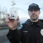 Evan Thompson / The Record  Langley Police Officer Charlie Liggitt used Narcan to save a Langley man from overdosing on heroin. The Langley Police Department is the only law enforcement agency on Whidbey Island to carry the nasal spray, which is a temporary lifesaving drug.