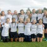 Evan Thompson / The Record  South Whidbey Reigns U-14 girls soccer team lost in the semifinals of the Washington State Youth Founders Cup on Feb 3. From left to right, top row: Assistant coach Makenzie Peterson, Mackenna Lane, Ruby Bond, Adeline McCleary, Simone White, Sidney Ollis, Ashton Helseth, Mary Milnes, Liz Haines, head coach Karl Peterson. Bottom row: Savannah Simmons, Lenice Gonzales, Mikenna Wicher, Jane Haines, Kailey Ricketts and Nicole Murnane.