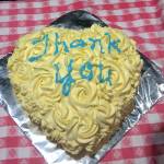 Contributed photo  Erin Kelly was so appreciative of Marc Swensons efforts that she baked him a Thank You cake.
