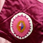 One of 16 quilt panels showing Diane Leganzas artistic vision of female anatomy.