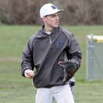 Evan Thompson / The Record  South Whidbey senior Taylor Crash Brown is the only returning starter on a Falcon baseball squad that lost seven seniors to graduation in 2017.