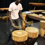 Drummer Bosco Okema of Dance of Hope seems in perpetual motion during performances. Photos by Patricia Guthrie/Whidbey News Group
