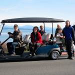 Langleys electric shuttle that carried visitors from the marina to downtown is tuckered out from so many trips up the steep hill. Seattle Sea-Tac shuttle vans are now doing the job. Photos by Patricia Guthrie/Whidbey News Group