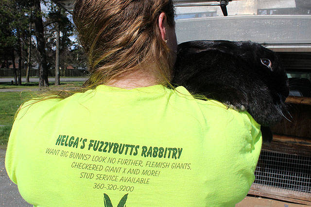 Helga Falconer advertises shes got big bunns at Helgas Fuzzybutts Rabbitry.