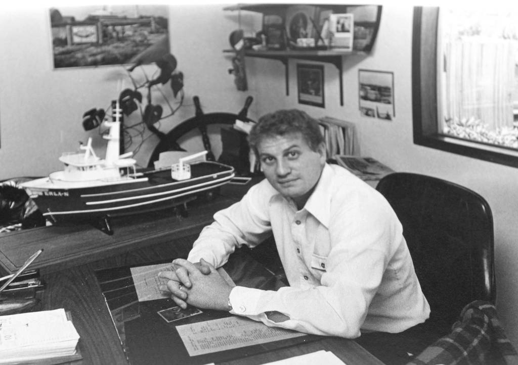 Matt Nichols in a photo taken a few decades back. At various times, hes worked beside his father, five of his brothers and his own son. Hes the last of the family still at the Freeland shipyard, because, as he likes to joke, Im a little slow. Nichols is giving a talk about the history of the company Saturday in Clinton.
