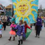 Welcome the Whales Parade 2017 gets started with a bright sun and children who worked on decorations before the event. Photos by Patricia Guthrie/Whidbey News Group
