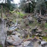 Part of the earthworks by Hank Nelson in Cloudstone Sculpture Park showing the leftovers from the destruction of the planet. Its called Nuclear Holocaust.