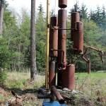 Part of the installation of Rivers No More by Hank Nelson that portrays all the waterways in the world and how man has decimated them by building dams and cities over them.