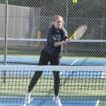 Ainsley Nelson shoots a backhand for South Whidbey. (Photo by Jim Waller/Whidbey News Group)