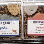 A sample of the soap made from goats milk and a variety of flowers, herbs and plants at North Whidbey Farm. Products are sold at Coupeville Farmers Market, 3 Sisters store and online.