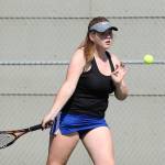 Robynn Marciel returns a shot Wednesday. (Photo by John Fisken)