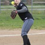 Third baseman Natalie Wilmoth throws to first base for an out.(Photo by John Fisken)