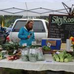Arwen Normand, manager of SkyRoot Farm in Maxwelton Valley, had plenty of spring veggies to sell at the Bayview Farmers Market opening on Saturday. The market is open 10 a.m. - 2 p.m. every Saturday through the fall.