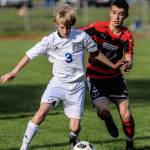 Thomas Simms fights for possession Mondays match.(Photo by Matt Simms)