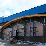 Because of its arch out front, numerous people have driven up and asked if a McDonalds is being built on the site of a longtime tire shop near the Goose Community Grocery. Our goal is to not have it look like the tire shop is was, said Smokey McClure, who is building offices and a showroom for his construction company, McClure Custom Homes. Photo by Patricia Guthrie/Whidbey News Group