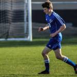 Falcon Ari Rohan hustles to the ball in Wednesdays match.(Photo by Matt Simms)