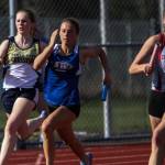 Alex Kurtz runs in the 4x200 relay for South Whidbey.(Photo by Matt Simms)
