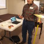 Kent Hanson shows off the two simple tools he says are needed to make hiking trails  a garden snip and a rake called a McLeod. Photo by Patricia Guthrie/Whidbey News-Group